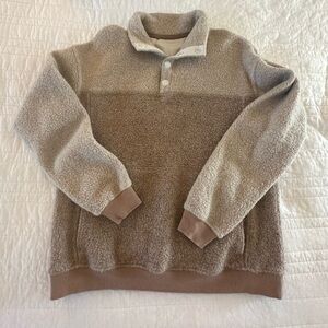 Outdoor Voices Fleece snap up pullover, size xs